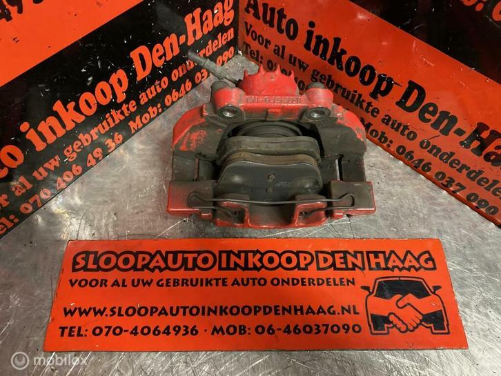 Peugeot 208 GTI ('12-'19) Remklauw Linksvoor ROOD, Auto-onderdelen, Remmen en Aandrijving, Gebruikt, Ophalen of Verzenden