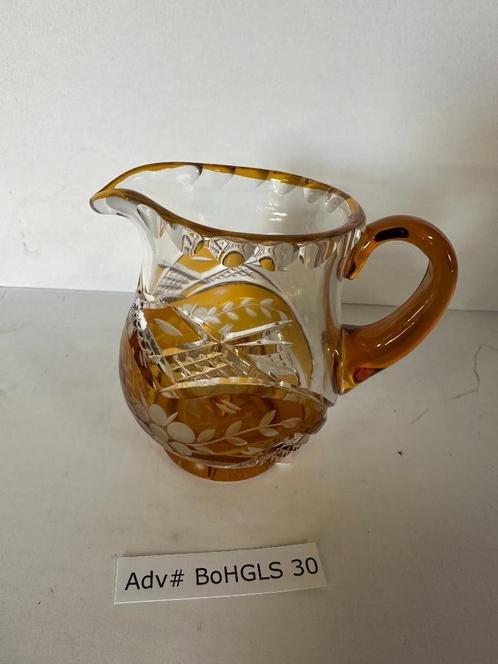 Boheems Kristal Schenkvaasje / ADV#BoHgls 30, Antiek en Kunst, Antiek | Glas en Kristal, Ophalen