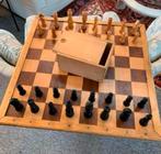 Schaakspel mooie schaakbord met schaak en damstenen, Hobby en Vrije tijd, Gezelschapsspellen | Bordspellen, Ophalen of Verzenden