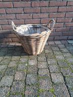 rieten mand, Tuin en Terras, Bloembakken en Plantenbakken, Ophalen of Verzenden, Zo goed als nieuw, Rond, Minder dan 30 cm