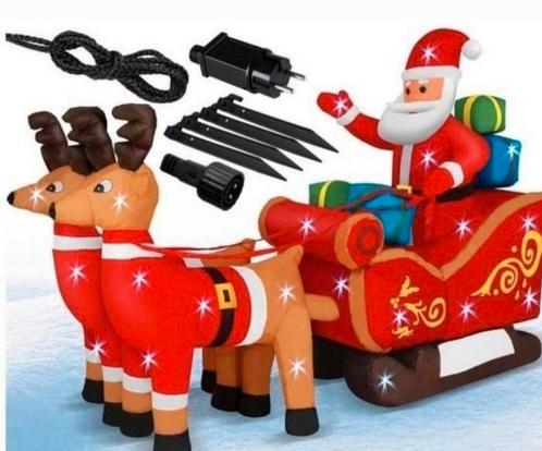 kesser kerstman in slee met rendieren, Diversen, Kerst, Nieuw, Ophalen of Verzenden