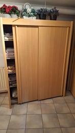 schuifdeur kast, Ophalen, Met plank(en), Gebruikt, 100 tot 150 cm