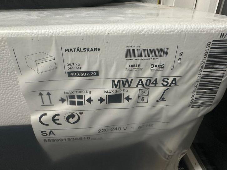 Ikea Matälskare inbouw Magnetron 403.687.70 (fotos volgen!), Witgoed en Apparatuur, Magnetrons, Nieuw, Inbouw, Magnetron, Oven