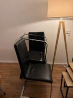 6 leren stoelen in goede staat., Ophalen of Verzenden, Zo goed als nieuw, Zwart