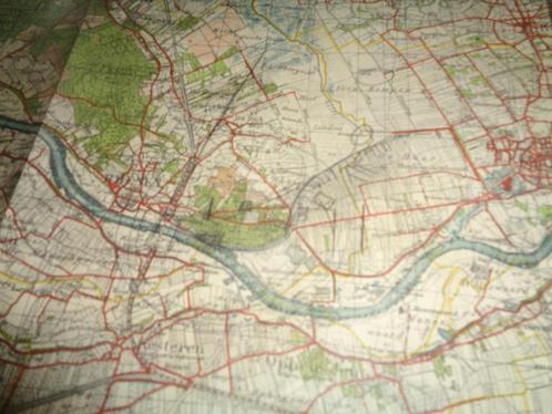 Stafkaart NL leger oorlog Grebbeberg Rhenen aantekeningen, Verzamelen, Militaria | Tweede Wereldoorlog, Landmacht, Overige typen