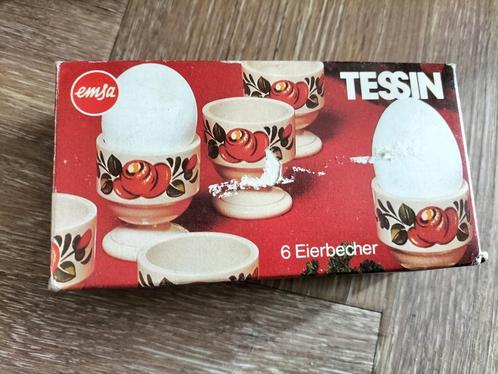 Retro eierdopjes 6 stuks Tessin, Huis en Inrichting, Keuken | Keukenbenodigdheden, Nieuw, Ophalen of Verzenden