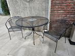 Te koop Tuinset, set is van (giet) ijzer, Tuin en Terras, Tuinsets en Loungesets, Ophalen, Gebruikt, Overige materialen