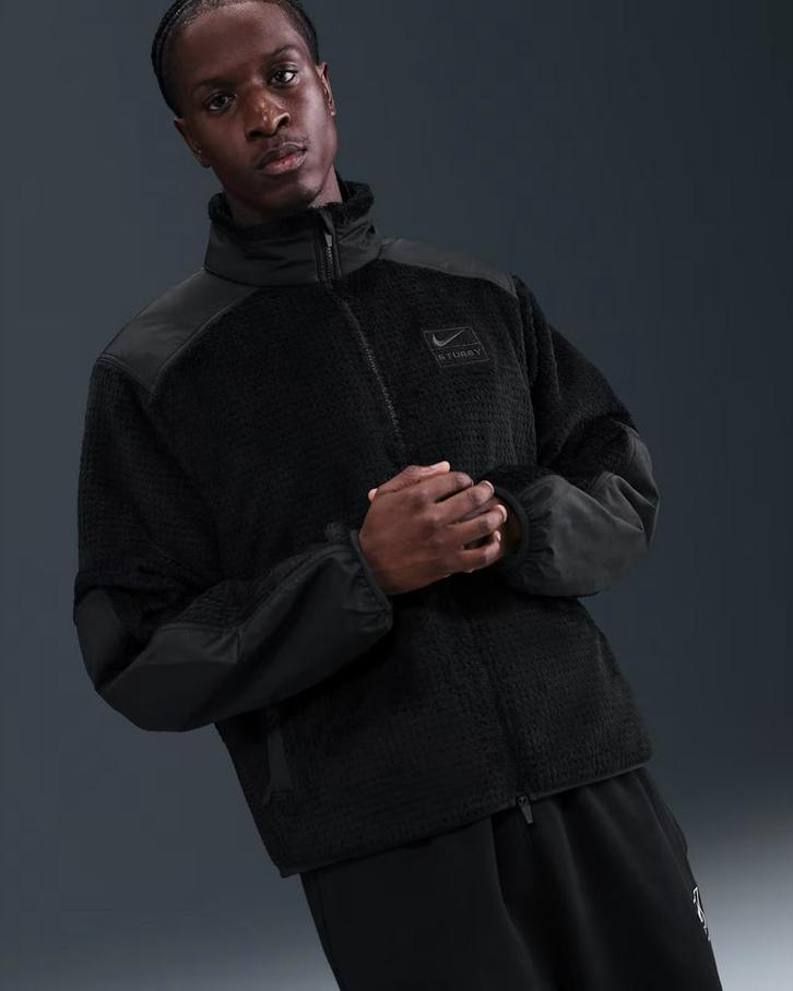 Nike x Stussy Tussenjack (hoogpolig) L, Kleding | Heren, Jassen | Winter, Nieuw, Zwart, Ophalen of Verzenden