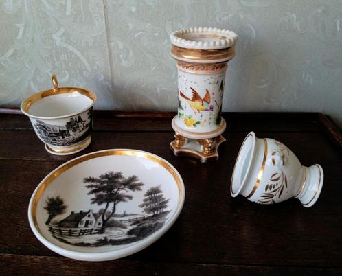 Verzameling porselein biedermeier 19e eeuw, Antiek en Kunst, Antiek | Porselein, Ophalen of Verzenden
