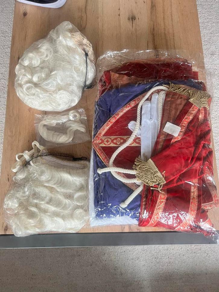 Luxe Sinterklaas Kostuum met Baardset, Kinderen en Baby's, Carnavalskleding en Verkleedspullen, Nieuw, Jongen of Meisje, 170 of groter