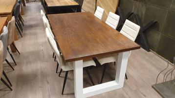 Koloniale oud eiken eettafel van 200x103cm beschikbaar voor biedingen