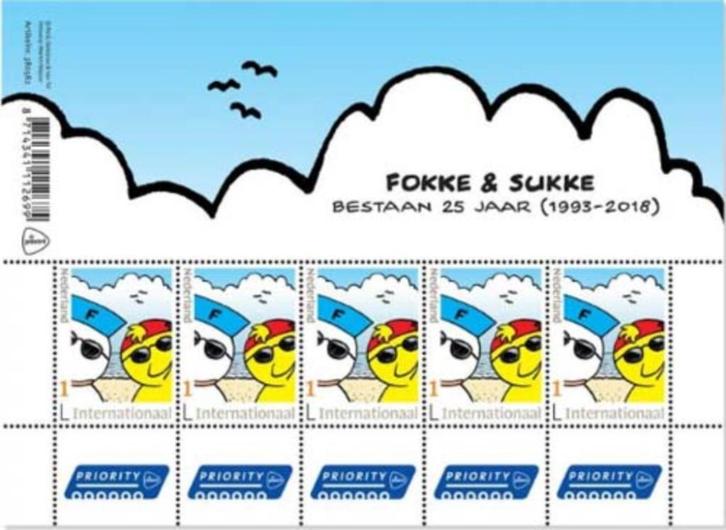 Nederland NVPH nr V3644 postfris Fokke en Sukke 2018, Postzegels en Munten, Postzegels | Nederland, Postfris, Na 1940, Verzenden
