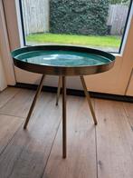 NOUS Bijzettafel metaal Goud-Groen, Ophalen, Minder dan 45 cm, Minder dan 55 cm, Metaal of Aluminium