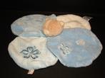 NOUKIES BEER KNUFFELDOEK BESTAANDE UIT 4 RONDE WITTE BLAUWE, Ophalen of Verzenden, Nieuw, Beer