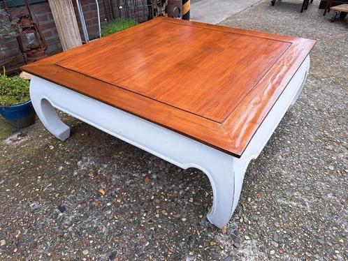 Grote oosterse opium tafel. 110x110cm en 45cm hoog., Huis en Inrichting, Tafels | Salontafels, Zo goed als nieuw, Minder dan 50 cm