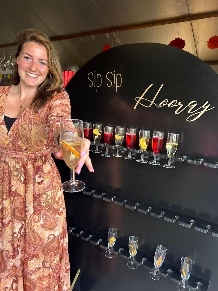 Sip Sip Hooray - Champagnewall, Hobby en Vrije tijd, Feestartikelen, Nieuw, Feestartikel, Geboorte of Huwelijk, Ophalen