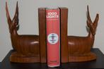 Vintage Teakhouten Herten Boekensteunen, Ophalen of Verzenden, Gebruikt