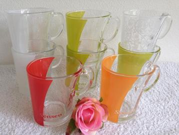 ☕8 D.E Douwe Egberts SENSEO Koffie GLAZEN/KOPJES. beschikbaar voor biedingen