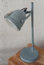 Industriële bureaulamp - tafellamp - Koplamp model grijs, Huis en Inrichting, Lampen | Tafellampen, Ophalen of Verzenden, Zo goed als nieuw