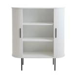 Olivine Lenn Ovale Houten Opbergkast Wit (Nieuw!), Huis en Inrichting, Ophalen, Nieuw