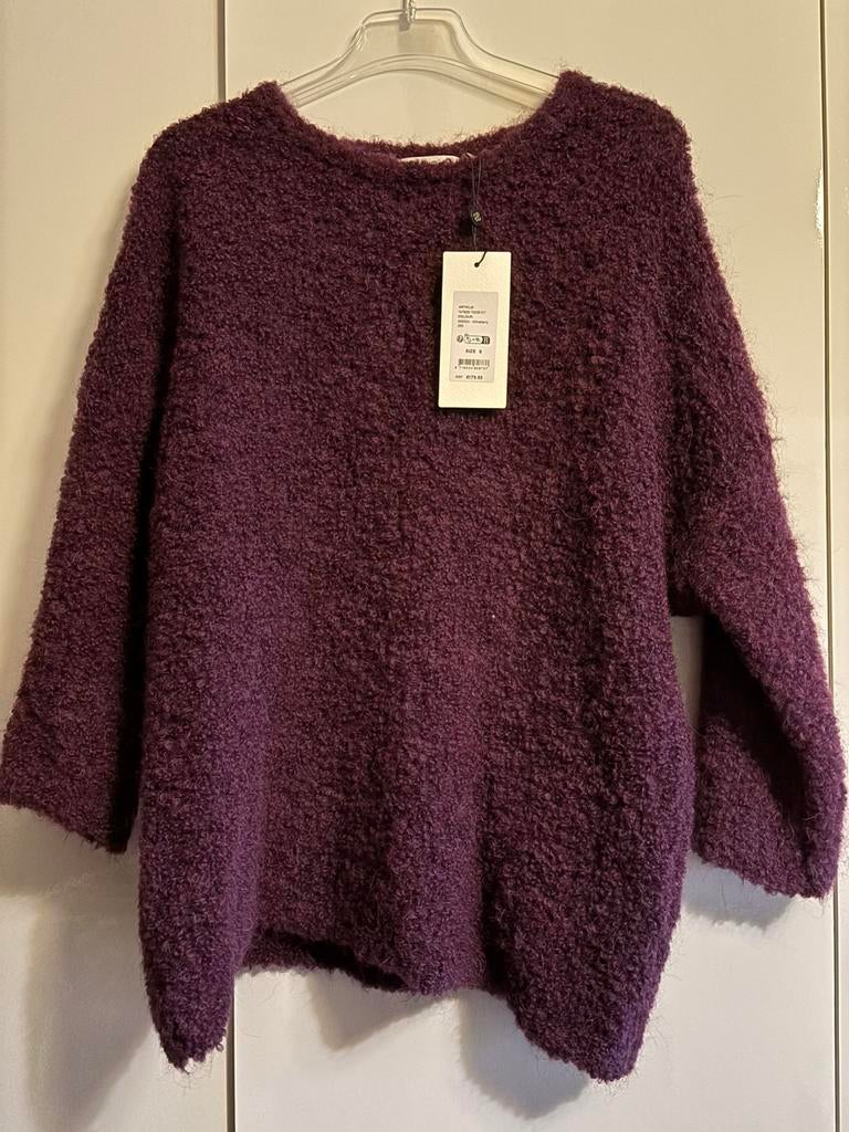 Summum trui boucle aubergine alpaca S, Verzenden, Nieuw, Maat 36 (S), Paars