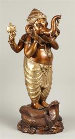 BRONZEN BEELD GANESHA  ZEER EXCLUSIEF BEELD VEEL FOTO'S, Ophalen, Zo goed als nieuw