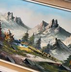 Groot/Olieverf/Gesigneerd/Bergen/Landschap, Ophalen of Verzenden