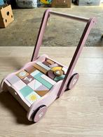 Little Dutch Blokkenkar Roze, Kinderen en Baby's, Speelgoed | Houten speelgoed, Ophalen, Gebruikt, Duw- of Trekspeelgoed