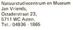 908286	Asten	N Br Natuurstudiecentrum Museum Kruidentuin	Net, Verzamelen, Ansichtkaarten | Nederland, Ophalen of Verzenden, Ongelopen
