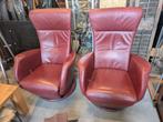 2 luxe leren fauteuils - rood - design - draai fauteuils, Ophalen, ., ., .