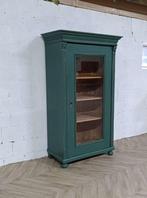 Landelijke klassieke vitrinekast, eendeurskast, linnenkast, Antiek en Kunst, Ophalen of Verzenden