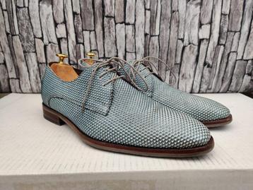 Floris van Bommel blauw/grijze herenschoenen - Maat 42,5 beschikbaar voor biedingen