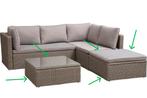 2x Hocker/Tafel Loungeset Narbonne, Nieuw, Loungeset, Wicker, Hocker