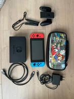 Nintendo Switch V1 compleet incl. case, Spelcomputers en Games, Spelcomputers | Nintendo Switch, Ophalen, Zo goed als nieuw, Met 1 controller
