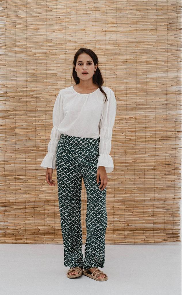 Luchtige J-lab3l broek Meena viscose groen M J-label, Kleding | Dames, Broeken en Pantalons, Gedragen, Groen, Ophalen of Verzenden