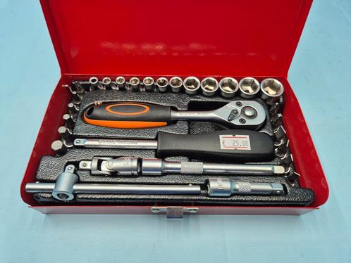 Gereedschapset met ratel, doppen & bitjes - Nieuw, Auto diversen, Autogereedschap, Nieuw, Ophalen of Verzenden