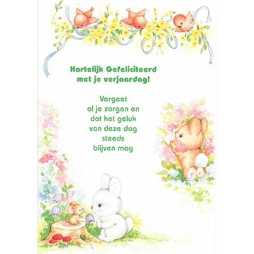 Wenskaart Hartelijk Gefeliciteerd bij Stichting Superwens!   beschikbaar voor biedingen