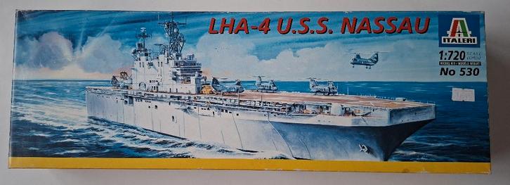 Italeri USS Nassau 1/720 (ex Dragon), Hobby en Vrije tijd, Modelbouw | Boten en Schepen, Zo goed als nieuw, 1:200 of kleiner, Italeri