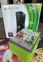 250GB Xbox 360 Slim + Halo: Anniversary, Spelcomputers en Games, Spelcomputers | Xbox 360, Ophalen of Verzenden, Zo goed als nieuw