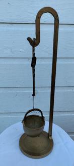 vuurpotje met houder messing, Antiek en Kunst, Ophalen of Verzenden