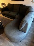 Grijze hoekbank - 200x140 cm - Wegens verhuizing, Huis en Inrichting, Banken | Bankstellen, Ophalen, Gebruikt, 125 tot 150 cm
