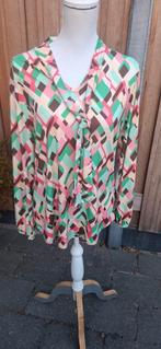 Gekleurd shirt met sjaaltje/stropdas, Ophalen of Verzenden, Zo goed als nieuw, Groen