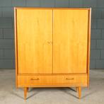 Vintage hoogglans highboard kast – notenhout – jaren 60, Ophalen of Verzenden, Huis en Inrichting