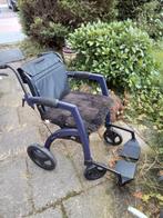 Rolstoel en rollator in 1. Amper gebruikt, paars/zwart, Ophalen, Inklapbaar, Zo goed als nieuw, Duwrolstoel