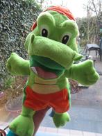 Handpop Krokodil Laco zwemlesknuffel zacht velours, Kinderen en Baby's, Ophalen of Verzenden, Zo goed als nieuw, Overige typen