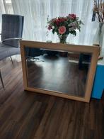 Spiegel met houten rand, 89 bij 69 cm, Ophalen, Gebruikt, 75 tot 100 cm, Minder dan 100 cm