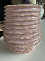 Pols Potten Parelmoer Pot - Zachtroze - 29cm, Huis en Inrichting, Woonaccessoires | Vazen, Overige kleuren, Aardewerk of Porselein