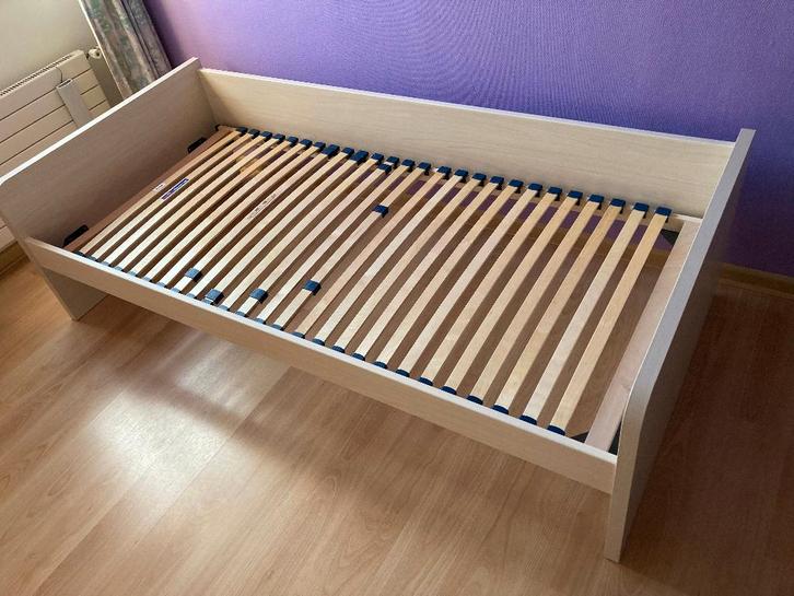 1 Persoons bedbank & lattenbodem 90x200cm, Huis en Inrichting, Slaapkamer | Bedden, Zo goed als nieuw, Eenpersoons, 90 cm, 200 cm