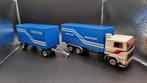 Tekno Volvo F12 met huifcombinatie 1:50, Hobby en Vrije tijd, Modelauto's | 1:50, Ophalen of Verzenden, Zo goed als nieuw, Bus of Vrachtwagen
