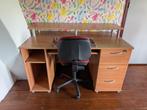 Stevig bureau met lades en uitschuifbaar werkblad, Ophalen, Zo goed als nieuw
